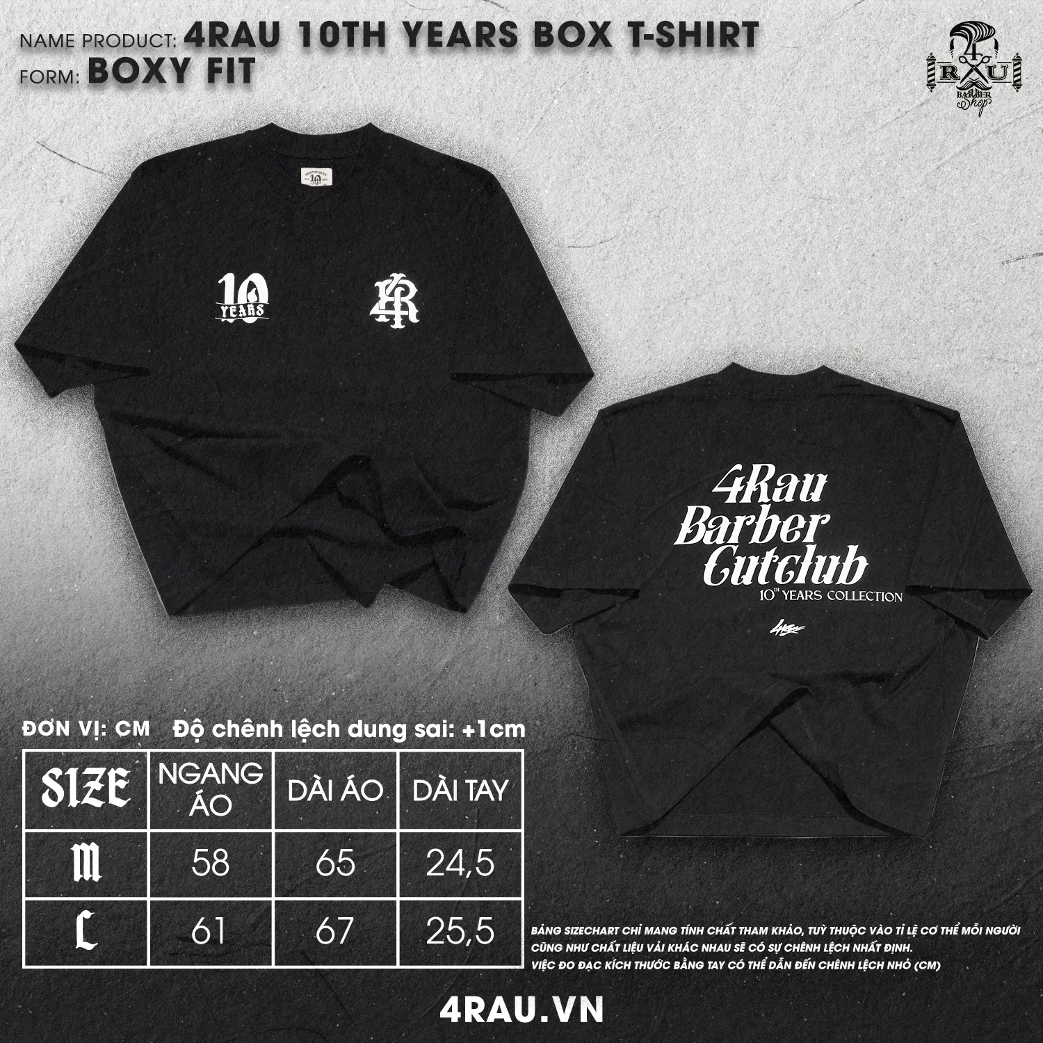 10TH YEARS BOX T-SHIRT (BLACK) - 5
